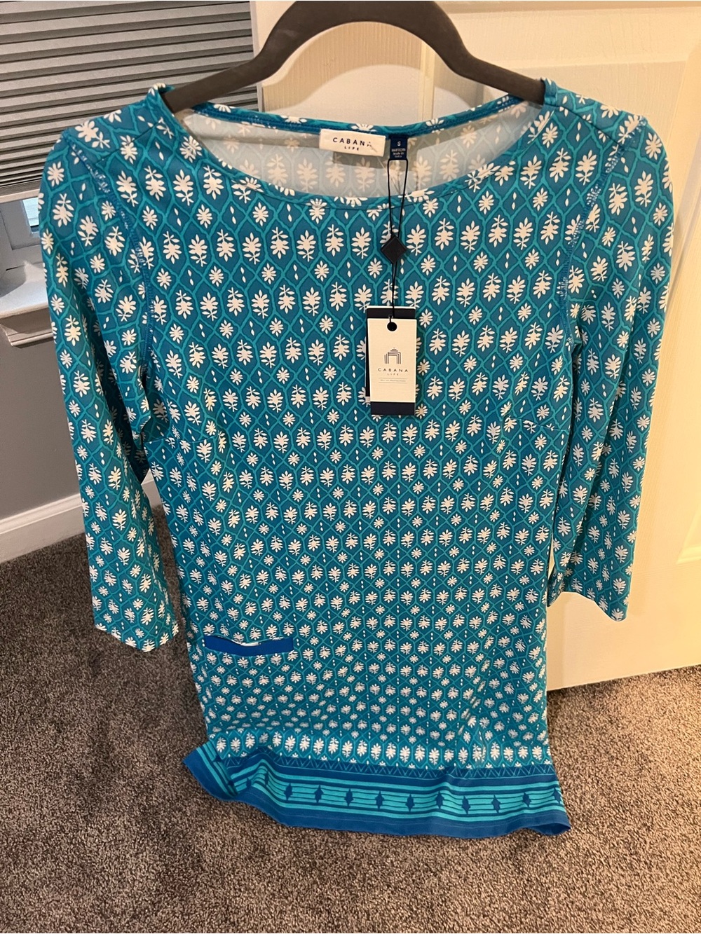 NWT Cabana Life Palm Valley Shift Dress UPF 50+ Size Small Resort Beach Coverup